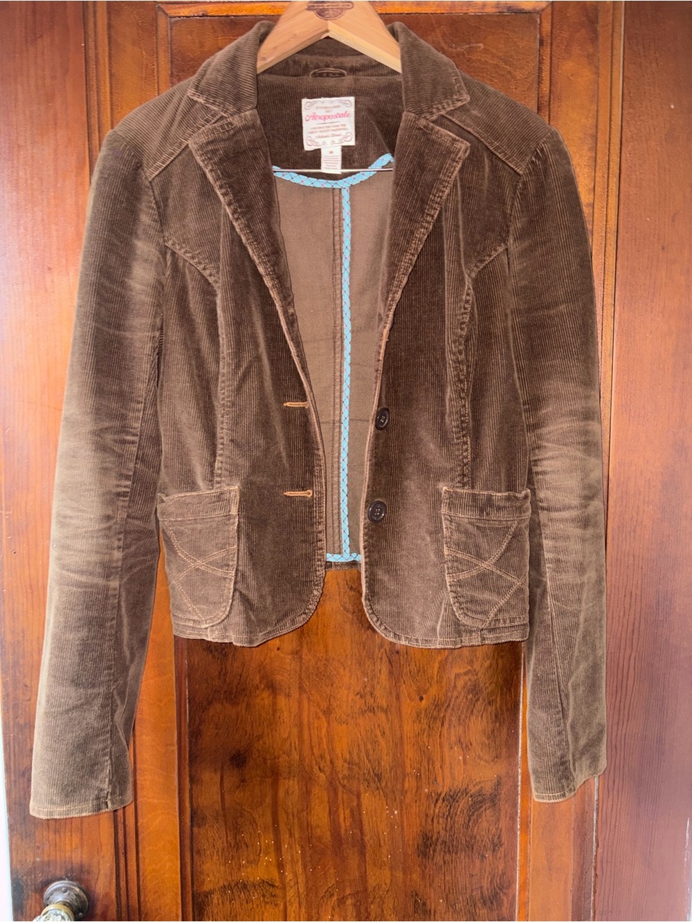 Aeropostale Brown Corduroy Blazer Jacket